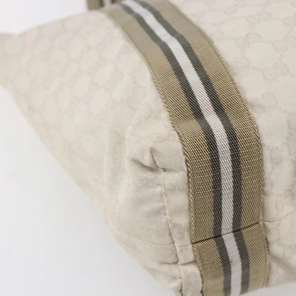 GUCCI GG Canvas Tote Bag White Beige 189669 Auth yk19750 - Picture 13 of 16